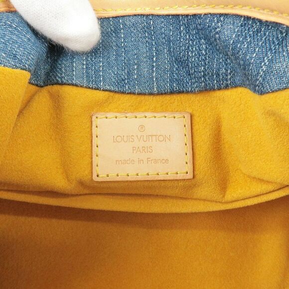 Denim Pleaty Hand Bag Blue - Picture 9 of 10